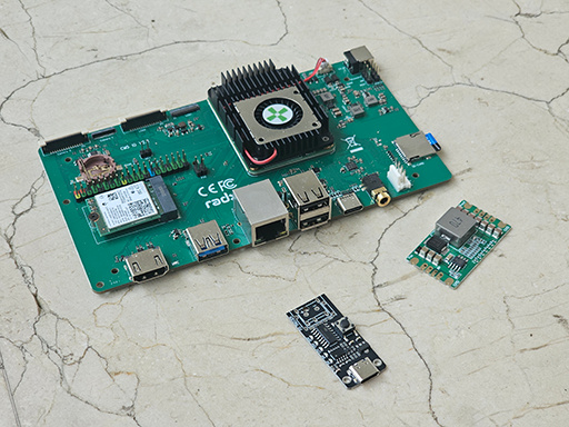 image of various circuit boards and components.