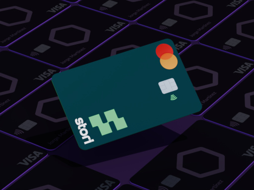 render de la tarjeta Stori Green.