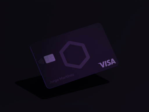 render of a purple credit card